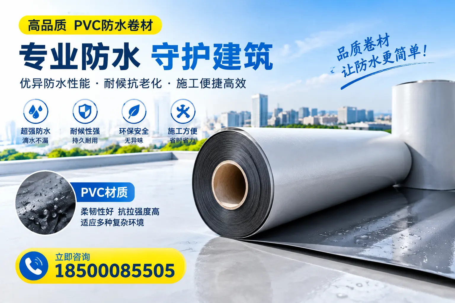 PVC防水卷材的安全性分析,临夏居民需了解的知识